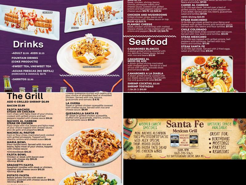 Santa Fe Mexican Grill Menu