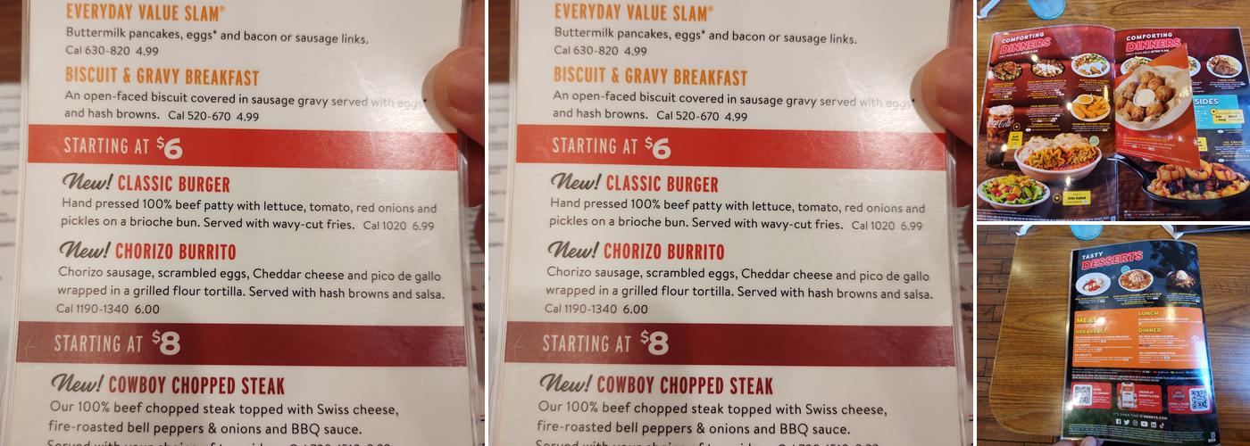 Denny's Menu