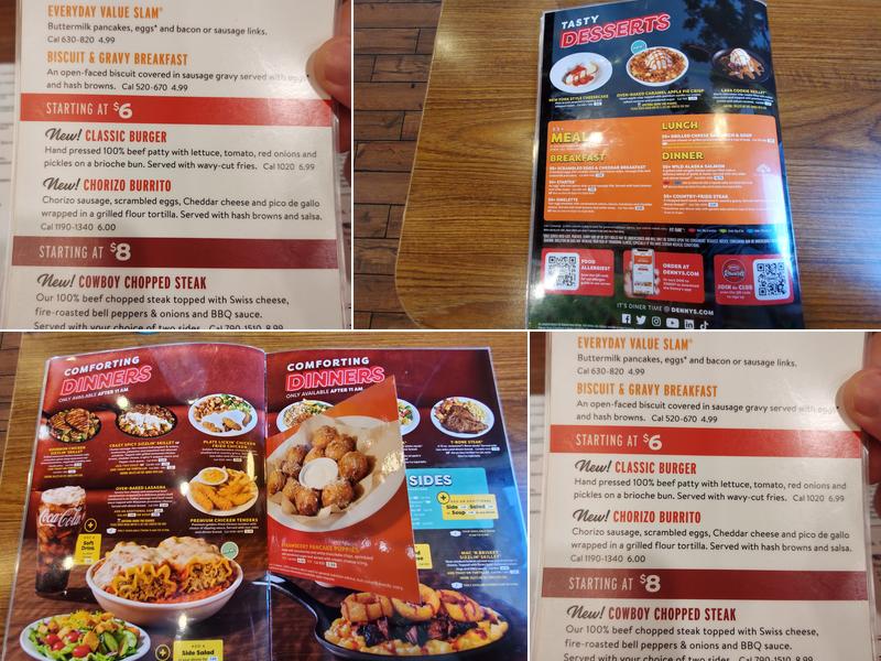 Denny's Menu