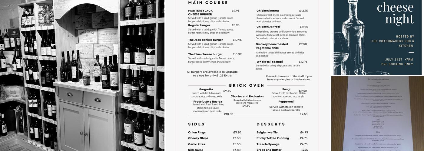 The Coachmakers Pub And Kitchen Menu
