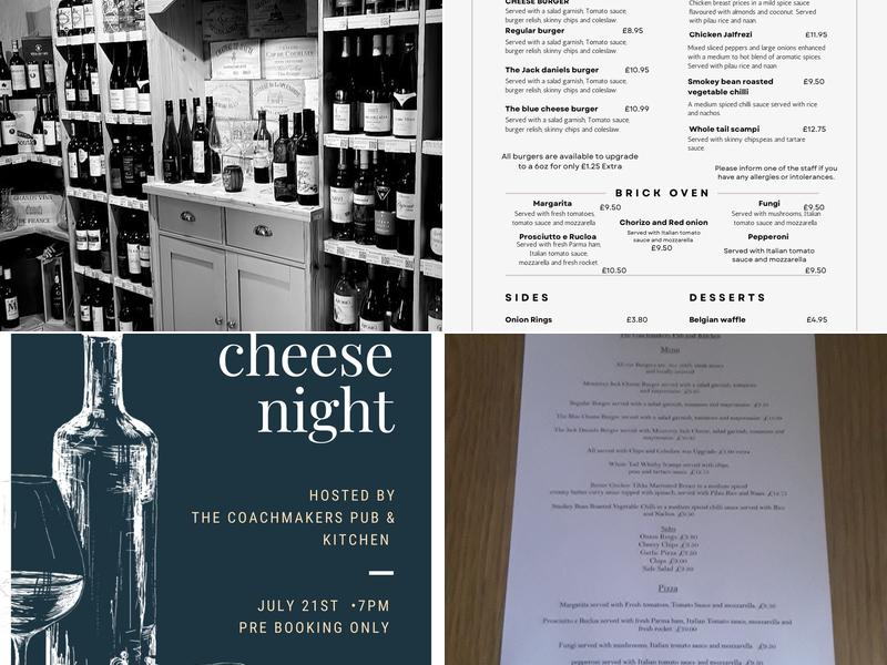 The Coachmakers Pub And Kitchen Menu