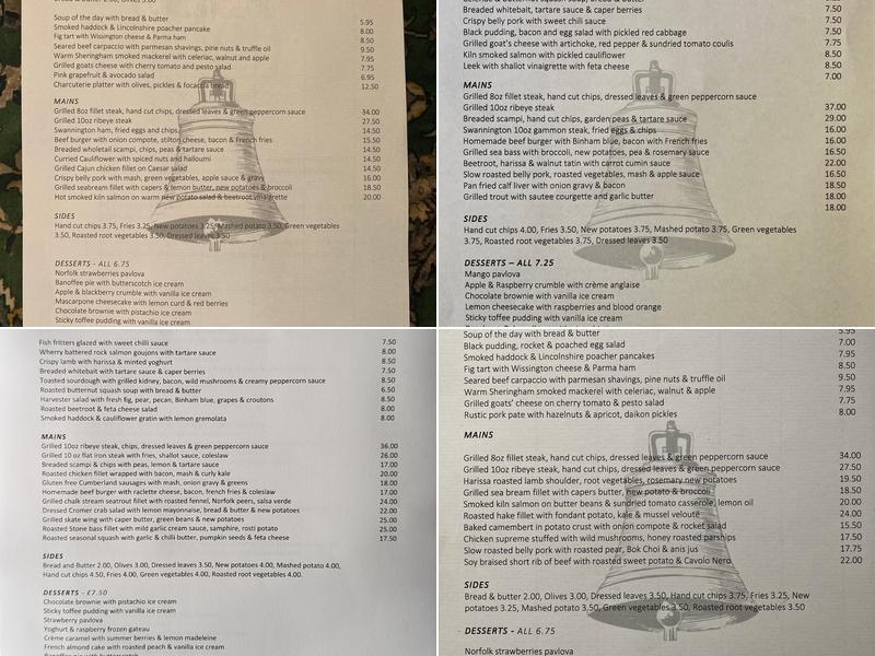 The Brisley Bell Menu