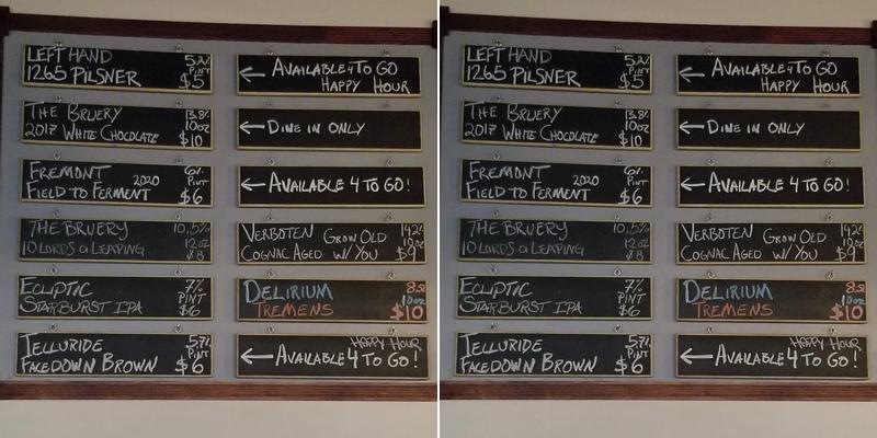 Laureate Publick House Menu