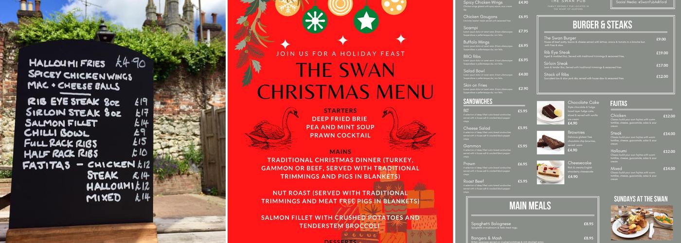 The Swan Menu