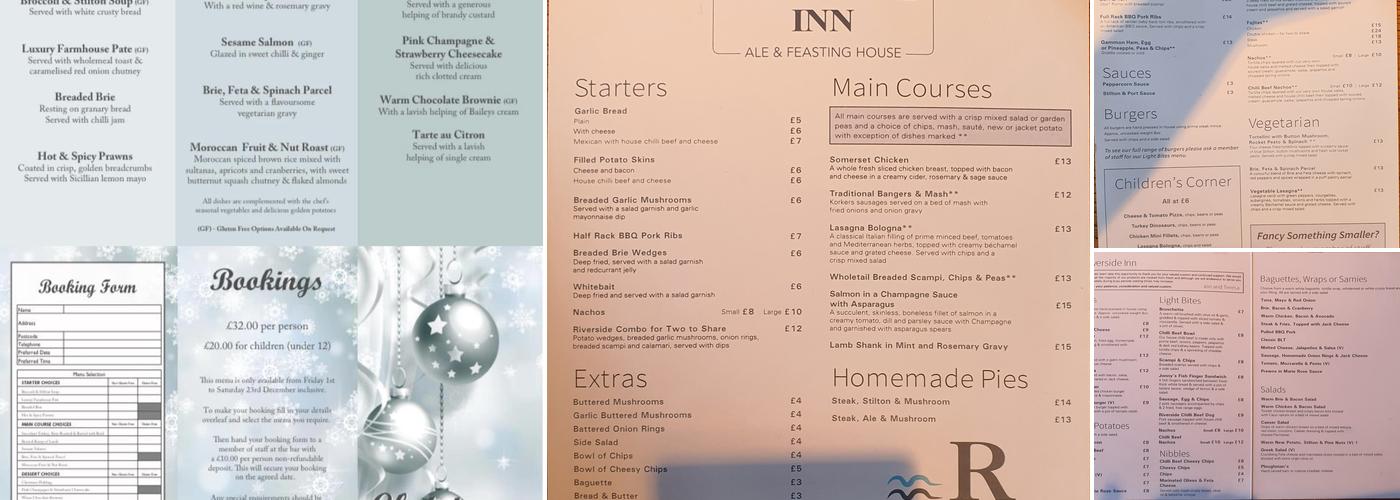 Riverside Inn Menu