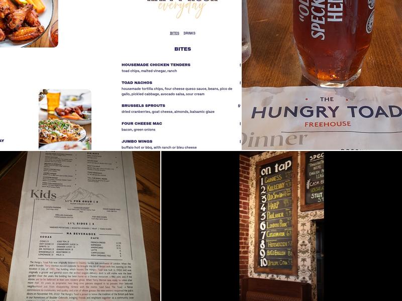 The Hungry Toad Menu