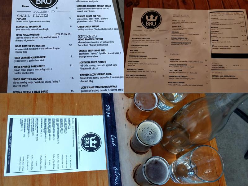 BRU handbuilt ales & eats Menu
