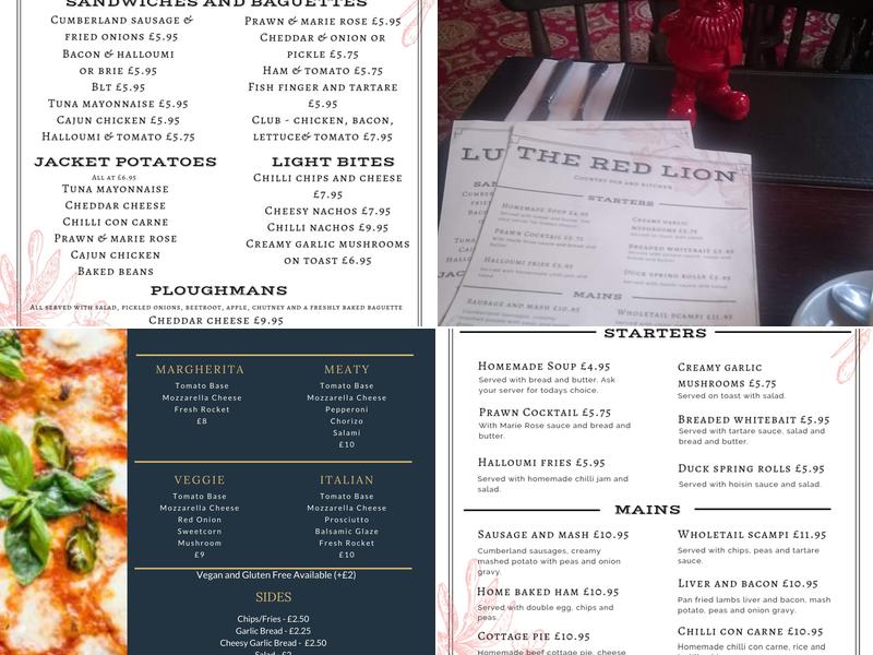 The Red Lion Menu