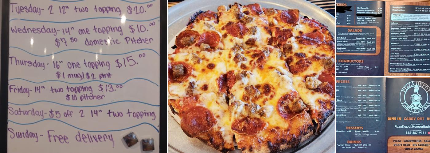Pizza Depot Menu