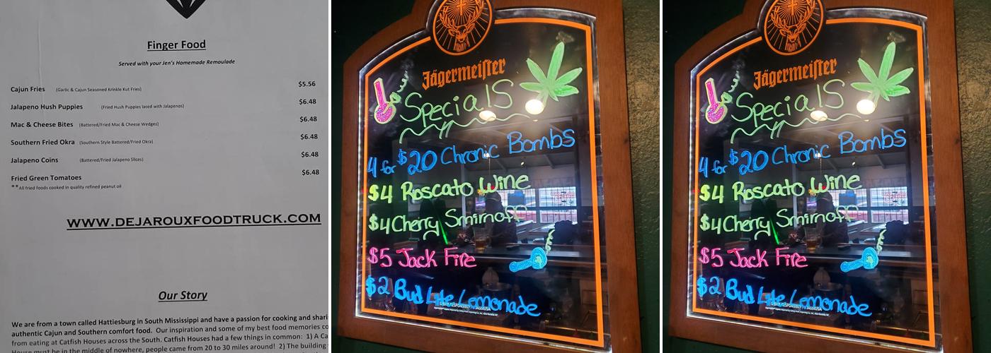 Night Owl Lounge Menu