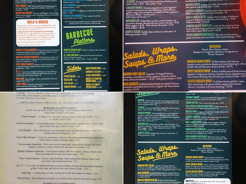 Sideways Sports Lounge Menu