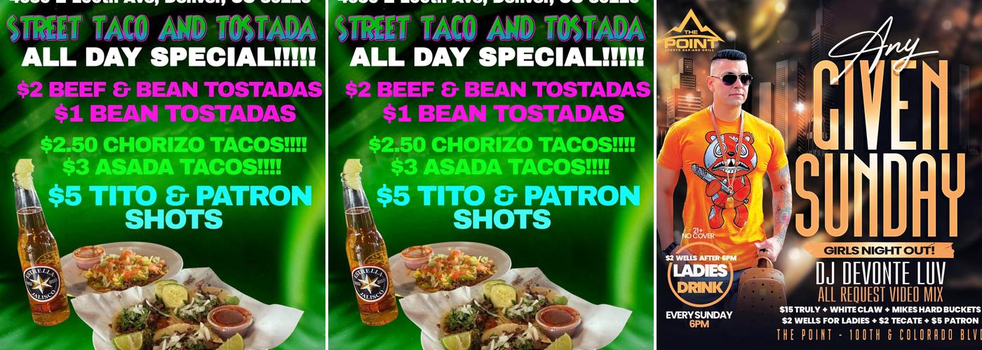 The Point Bar & Grill Sports Bar Menu