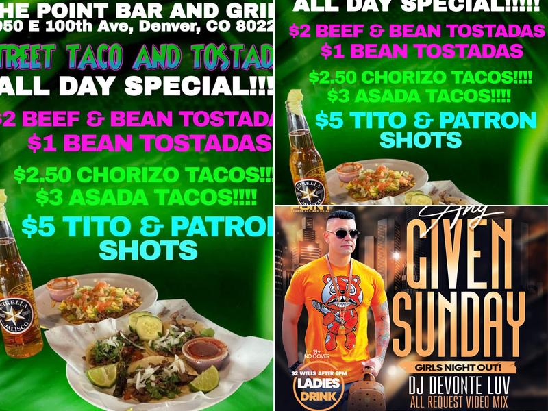 The Point Bar & Grill Sports Bar Menu