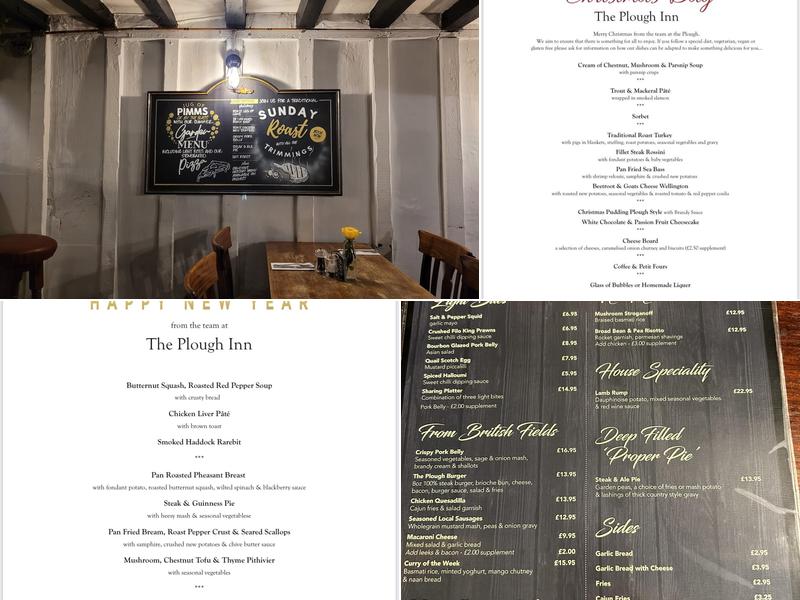 The Plough Inn Menu