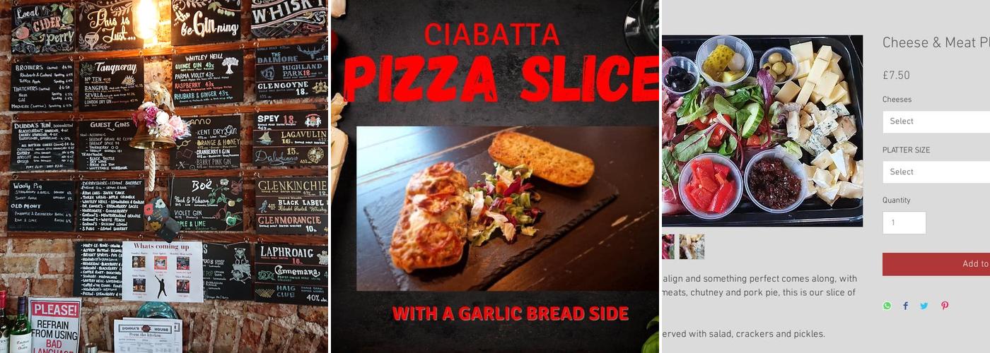 Donna’s Ale House Menu