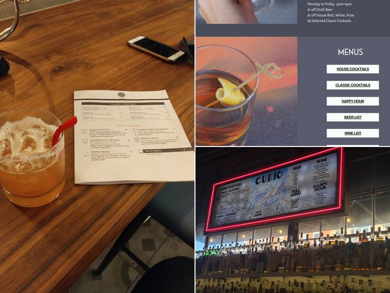 Curio Bar Menu