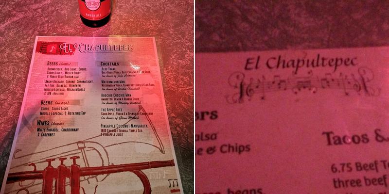 El CHAPULTEPEC Menu
