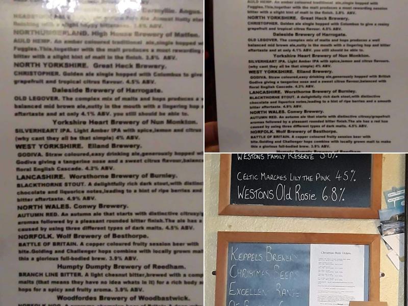 The Golden Lion Menu