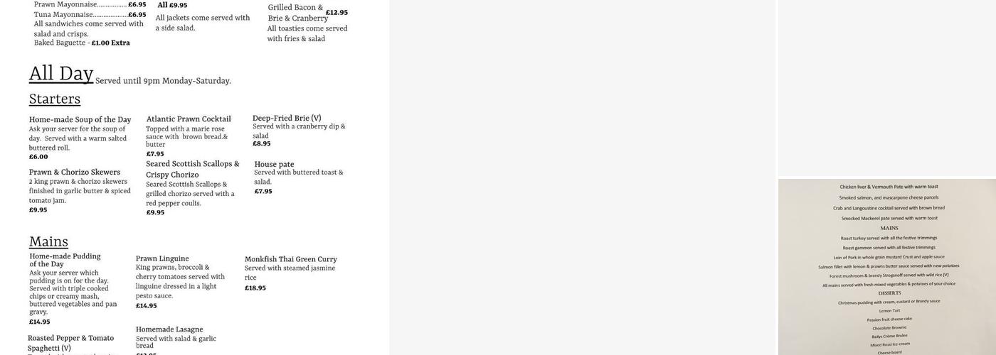 The Shepherd & Dog Menu