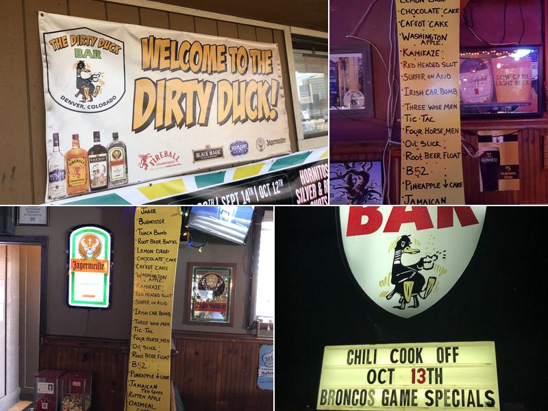 The Dirty Duck Bar Menu