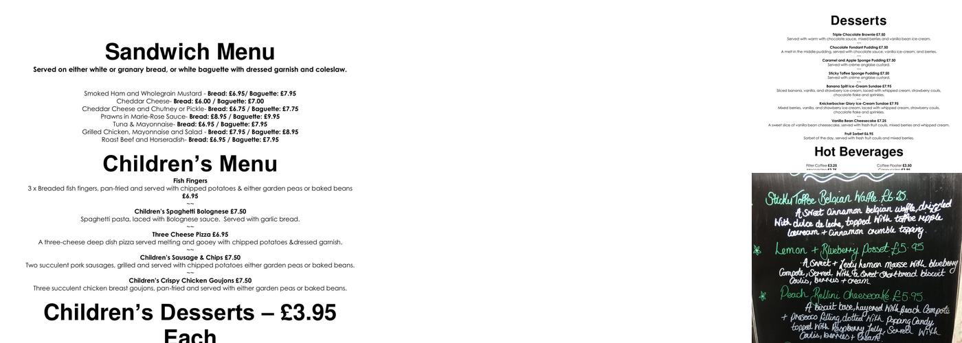 The Olde Windmill Inn Menu