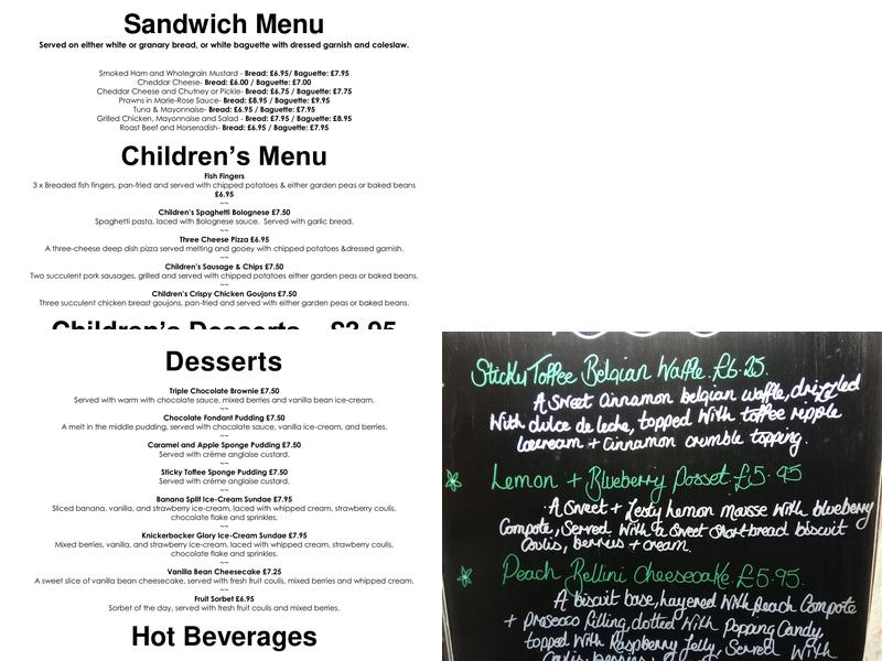 The Olde Windmill Inn Menu