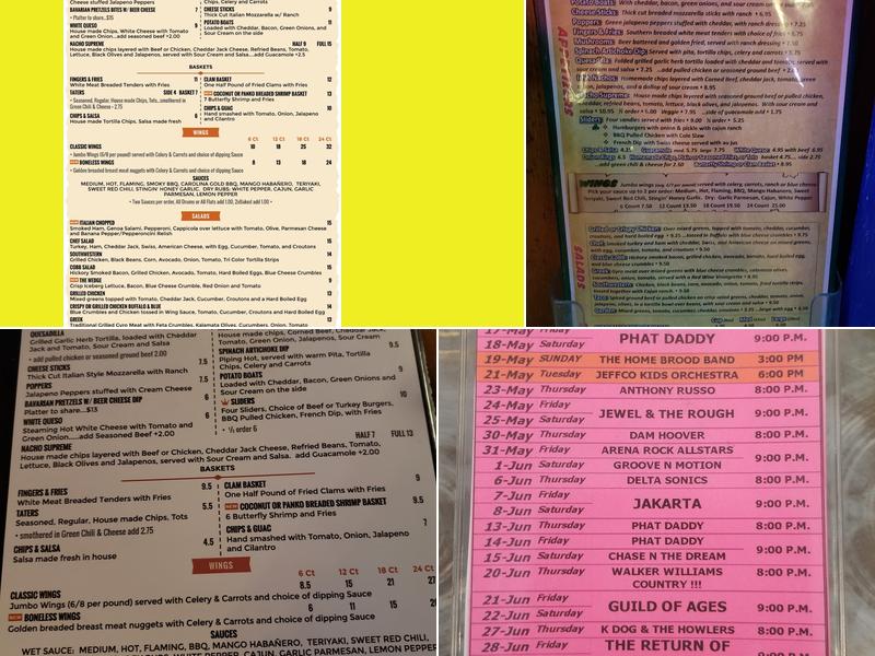 Q's Pub & Grille Menu