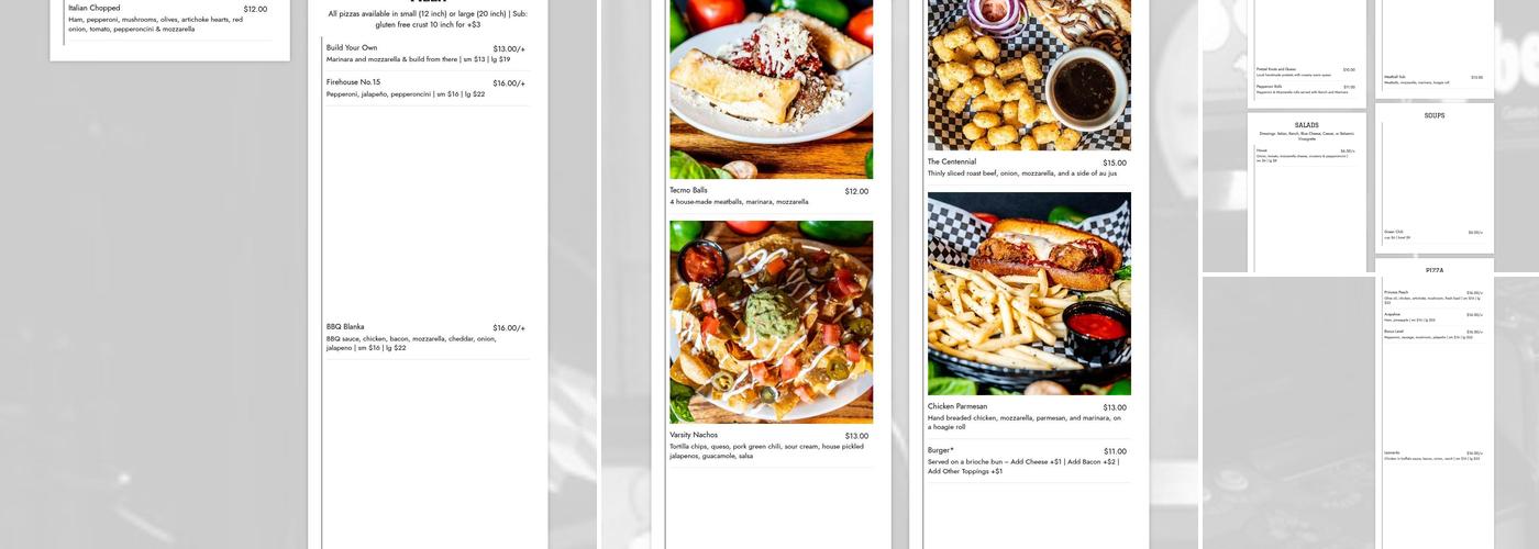 The Varsity Inn Menu