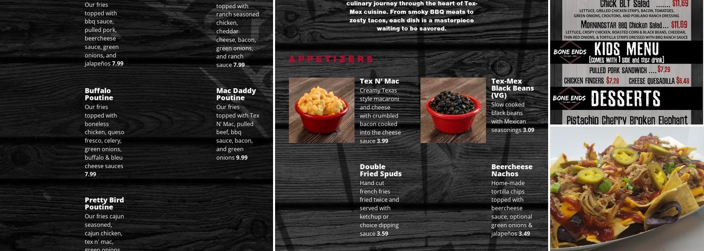 Bone Ends Menu