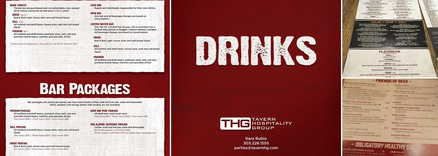 Tavern Tech Center Menu