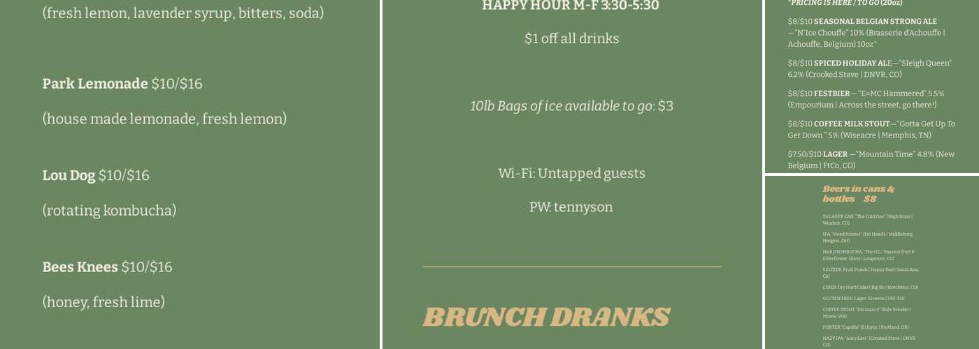 Berkeley Untapped Menu