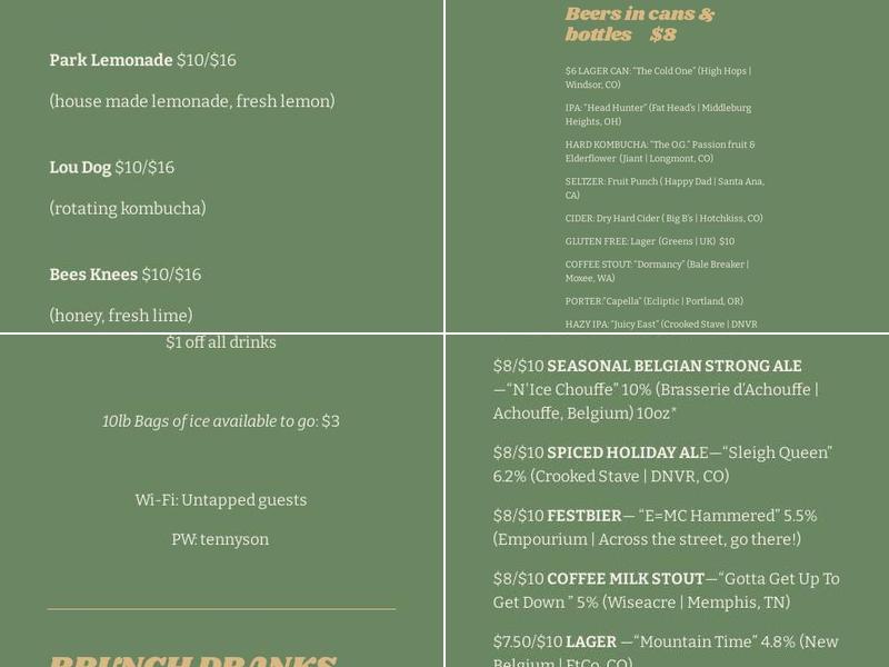 Berkeley Untapped Menu