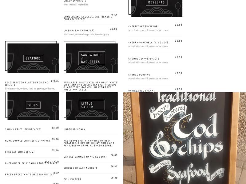 The Jolly Sailor Menu