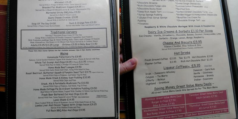 Brewers Arms Polstead Menu