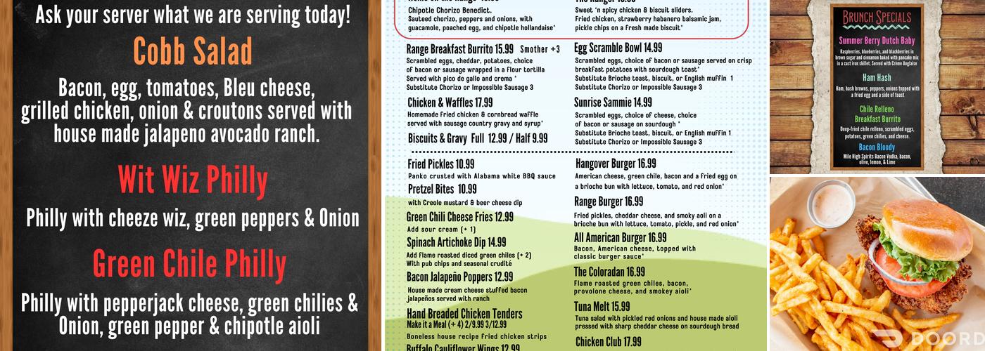 Front Range Inn Menu