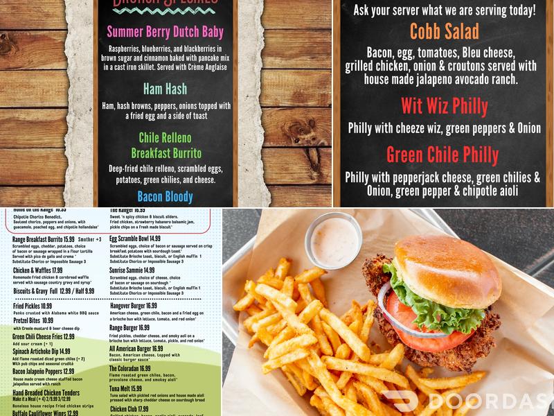 Front Range Inn Menu