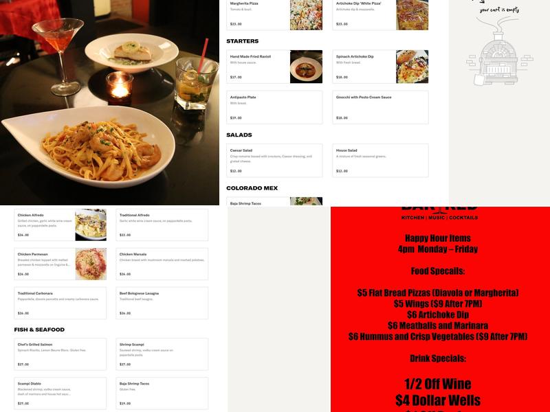 Bar Red Menu