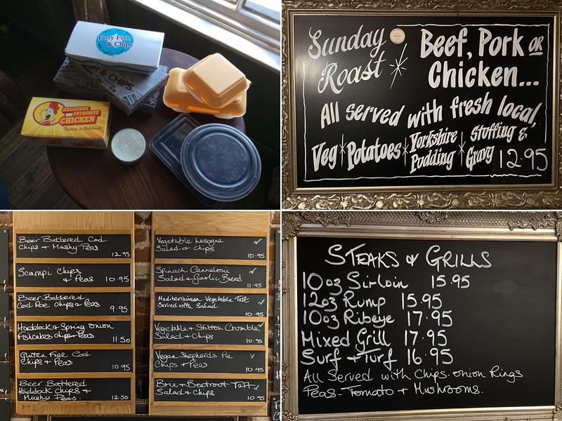 The White Horse Menu