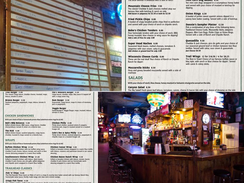 Trail Head Tavern Menu