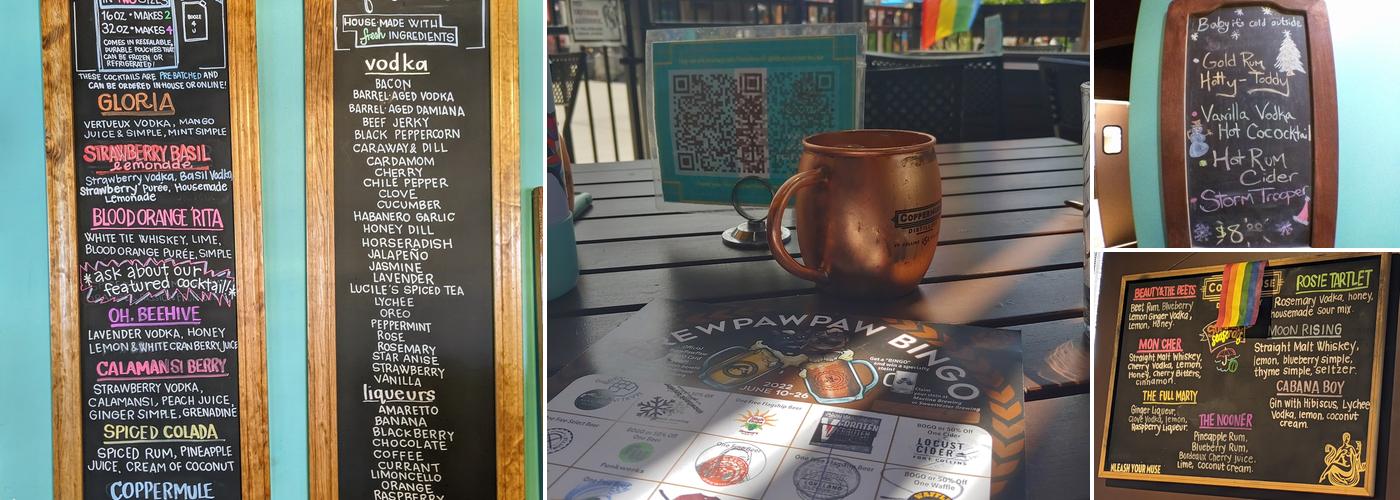 CopperMuse Distillery Menu