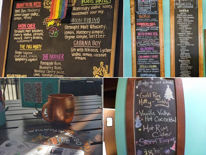 CopperMuse Distillery Menu