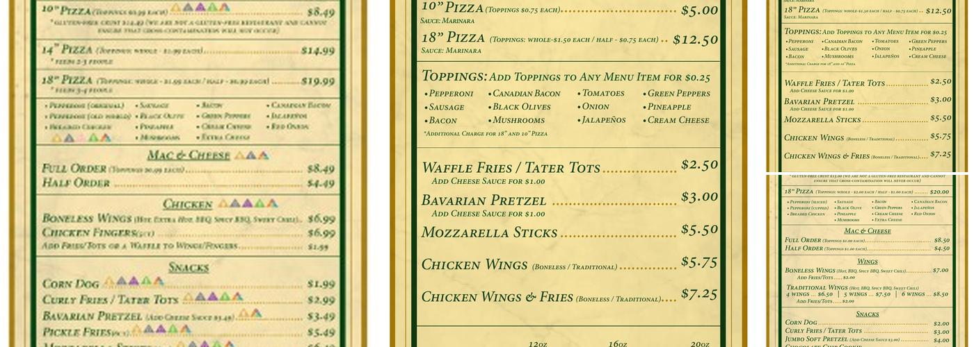 Ramskeller Pub & Grub Menu