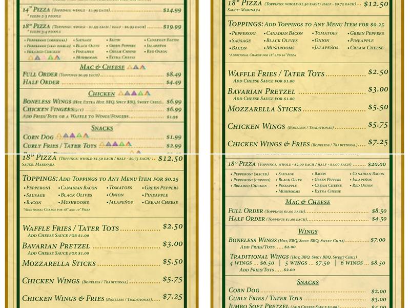 Ramskeller Pub & Grub Menu