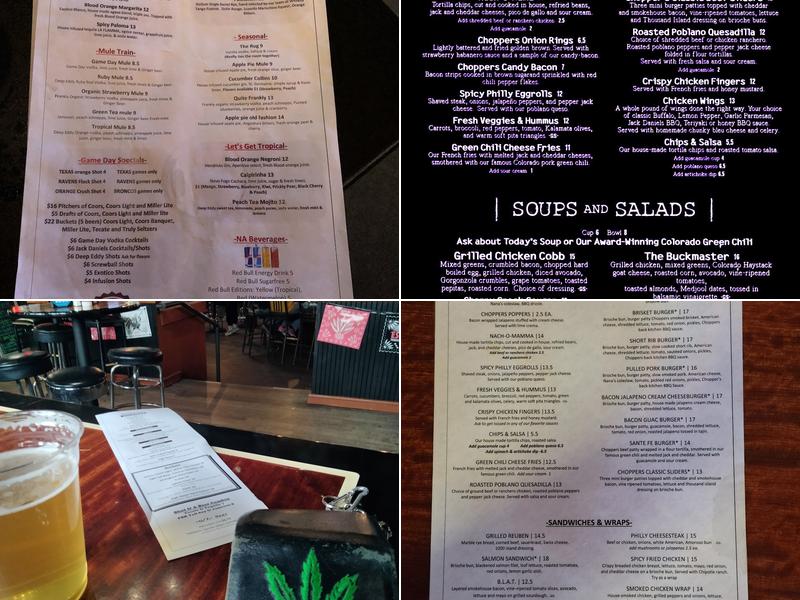 Chopper's Sports Grill Menu