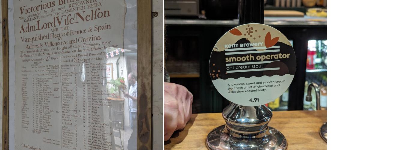 The Elephant pub, Faversham Menu