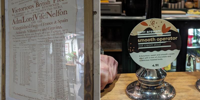 The Elephant pub, Faversham Menu