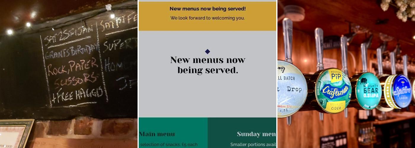 Three Horseshoes Menu