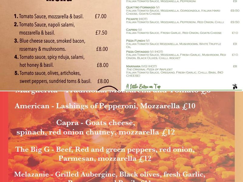 The White Horse Thelnetham Menu