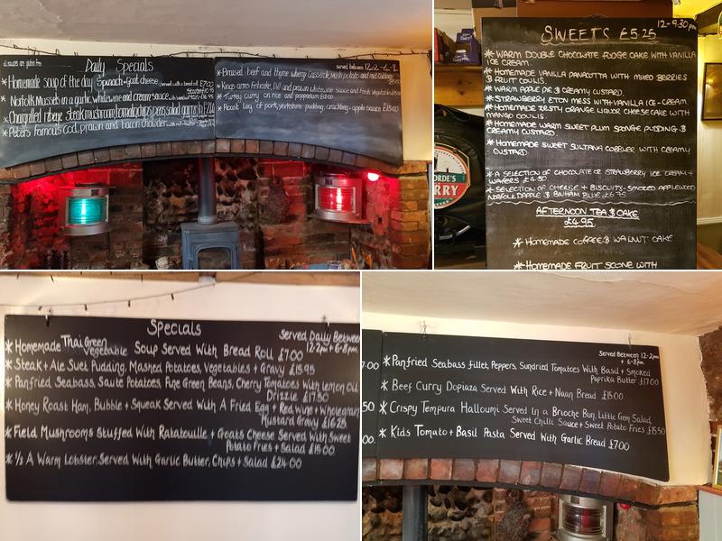 Kings Arms Blakeney Menu