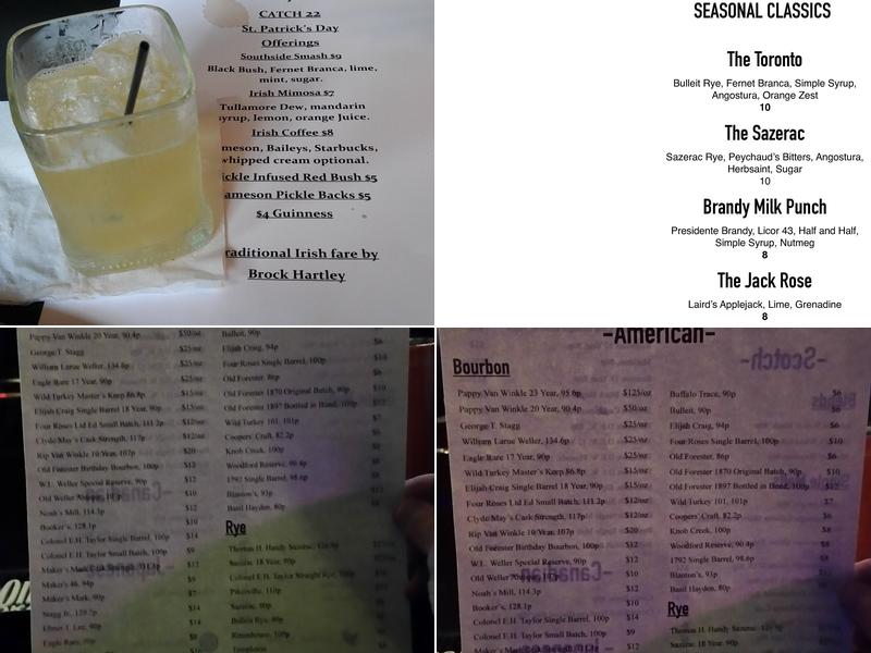 Catch 22 Menu
